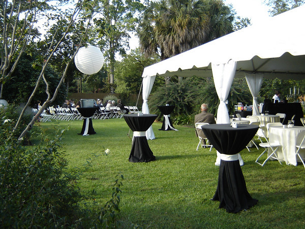 We hung simple paper lanterns around the grounds to add a little extra flair